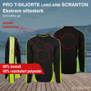 T-skjorte Scranton PRO m/ l. arm, sort/safety gul
