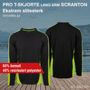 T-skjorte Scranton PRO m/ l. arm, sort/safety gul