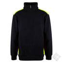 Dayton ZIP genser, sort/safety gul