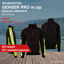 Genser med Zip i hals - PRO, sort/safety gul