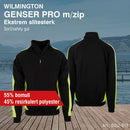 Genser med Zip i hals - PRO, sort/safety gul