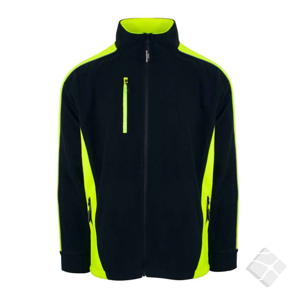 Fleecejakke PRO-serie, marine/safety gul
