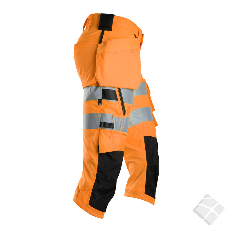 Piratbukse med stretch - HIghVis, safety orange