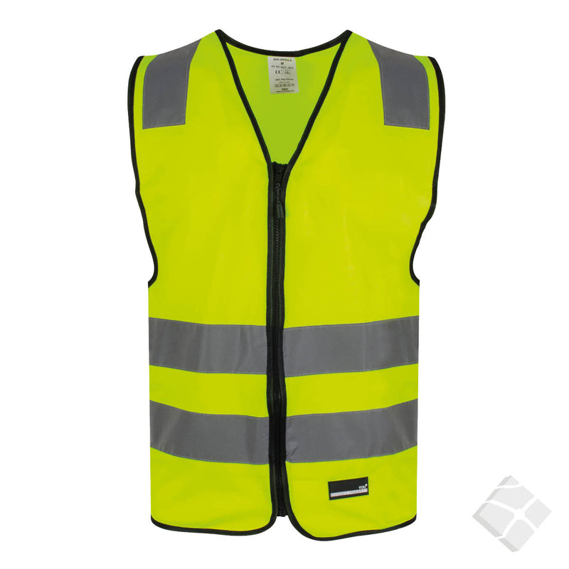 Uppsala refleksvest m/bryst logo, safety gul - 20 stk