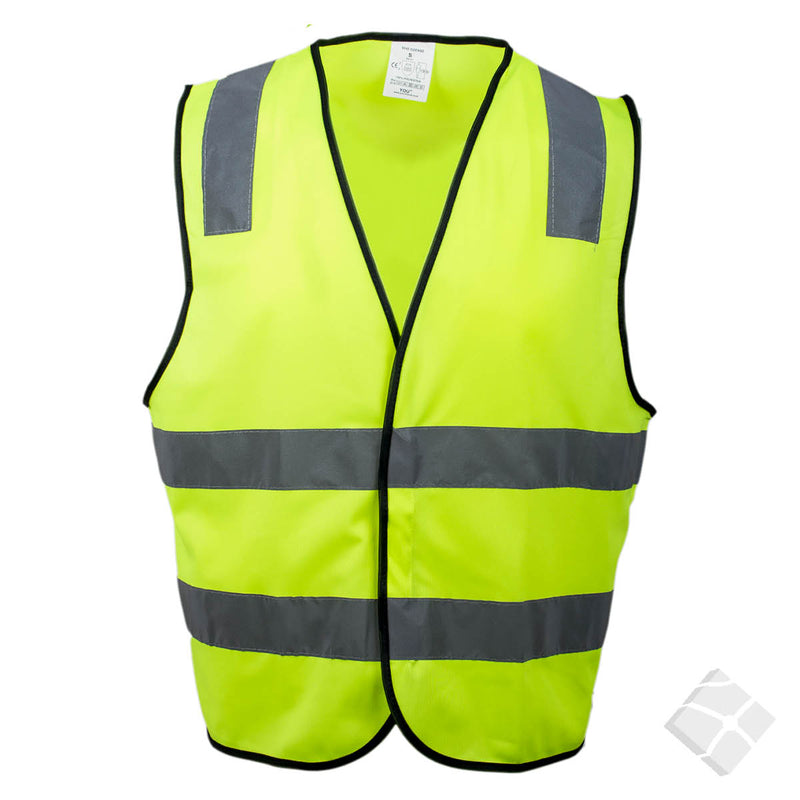 Refleksvest Odense KL.2 m/logotrykk bryst & rygg, safety gul - 50 stk