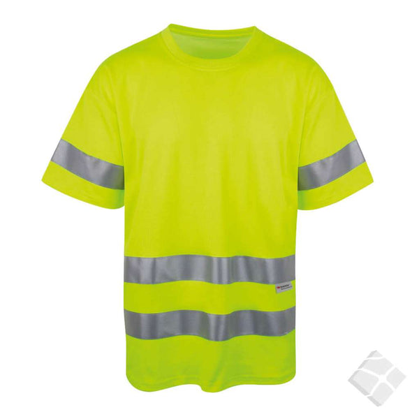 T-skjorte Landskrona m/refleks KL:2, safety gul