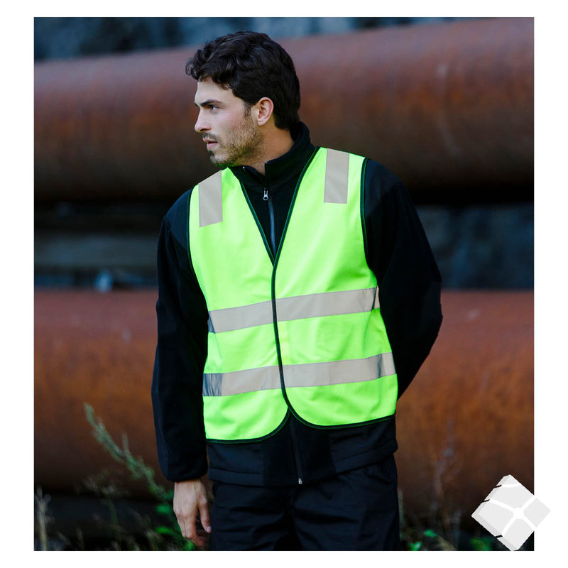 Odense refleksvest m/rygglogo, safety GUL - 20 stk