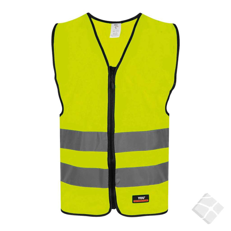Trenings/refleksvest Flen, safety gul - 50 stk