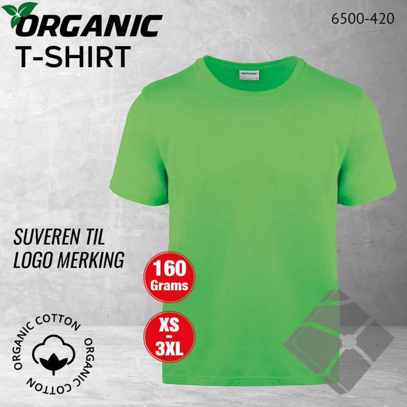 GOTS organic T-skjorte, lime