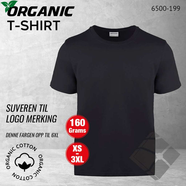 GOTS organic T-skjorte, sort
