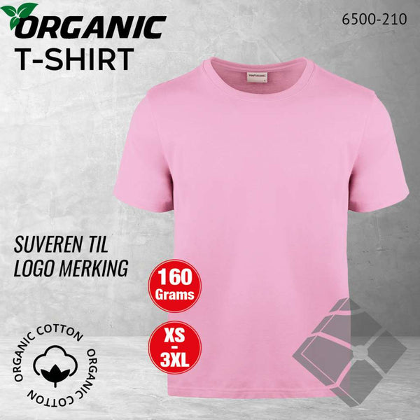 GOTS organic T-skjorte, rosa