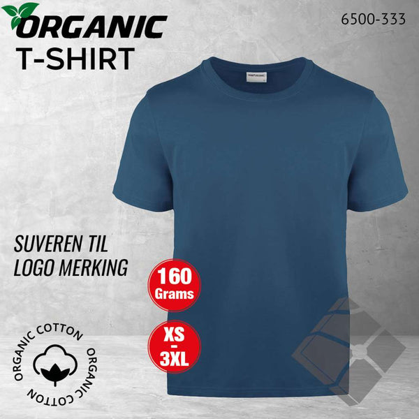 GOTS organic T-skjorte, petrol blue