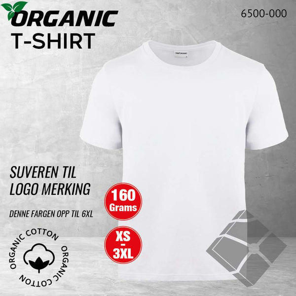 GOTS organic T-skjorte, hvit
