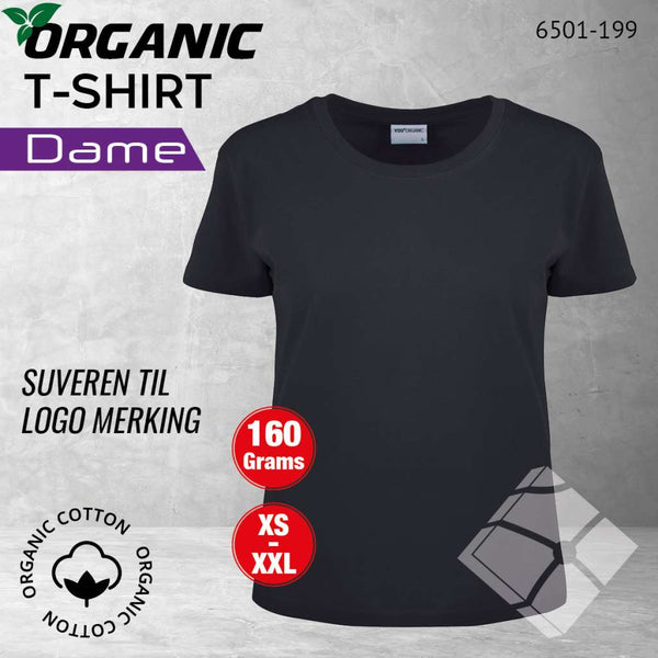 GOTS organic T-skjorte (D), sort