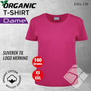 GOTS organic T-skjorte (D), raspberry
