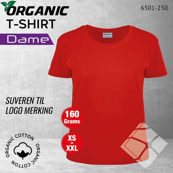GOTS organic T-skjorte (D), rød