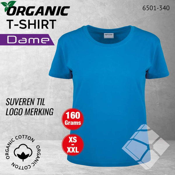 GOTS organic T-skjorte (D), turkis