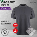 GOTS organic polo til dame, antrasitt
