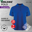 GOTS organic polo til dame, kornblå