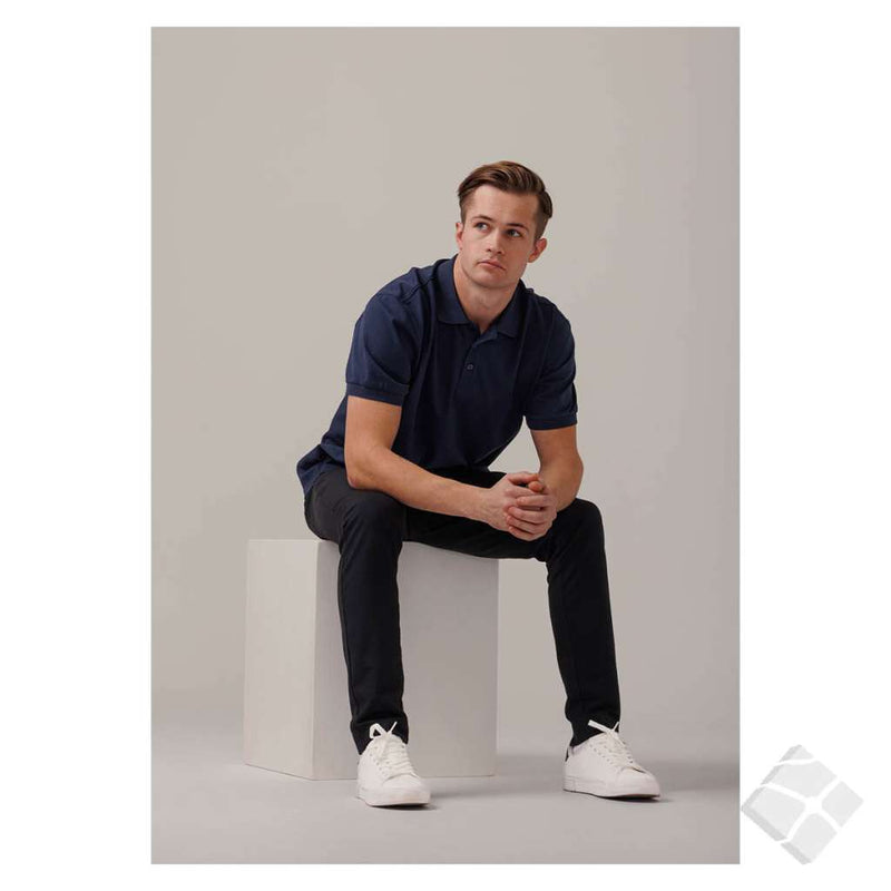 GOTS organic - stretch polo, hvit