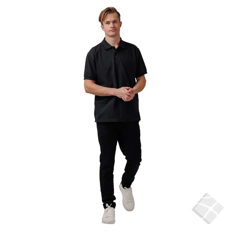 GOTS organic - stretch polo, sort