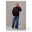 GOTS organic hettegenser, mørk vinrød