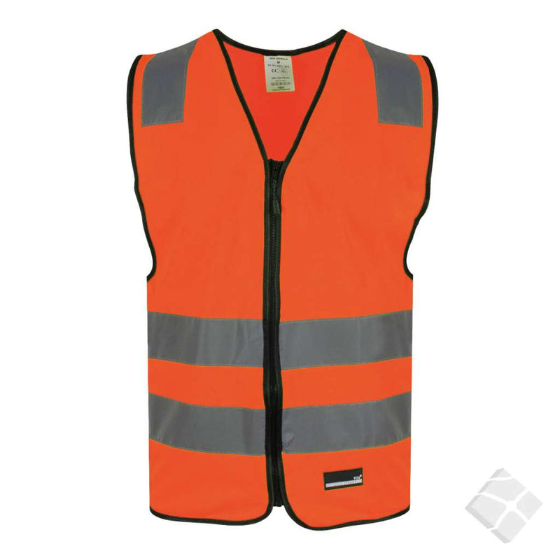 Uppsala refleksvest m/rygg logo, safety orange - 50 stk