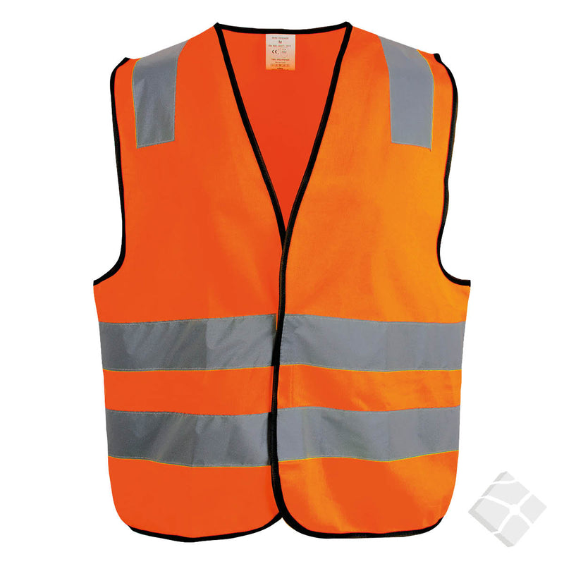 Odense refleksvest m/rygglogo, safety orange - 50stk