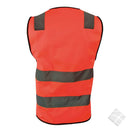 Uppsala refleksvest m/rygg logo, safety orange - 50 stk