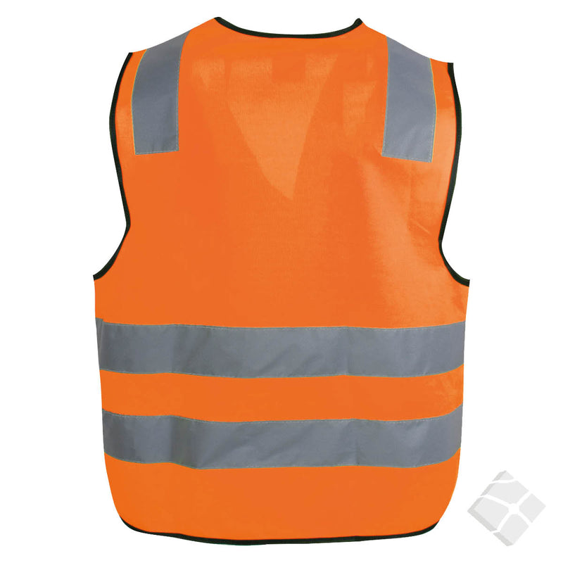 Refleksvest Odense KL.2 m/logo bryst, safety orange - 50 stk