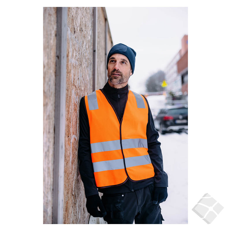 Odense refleksvest m/rygglogo, safety orange - 50stk