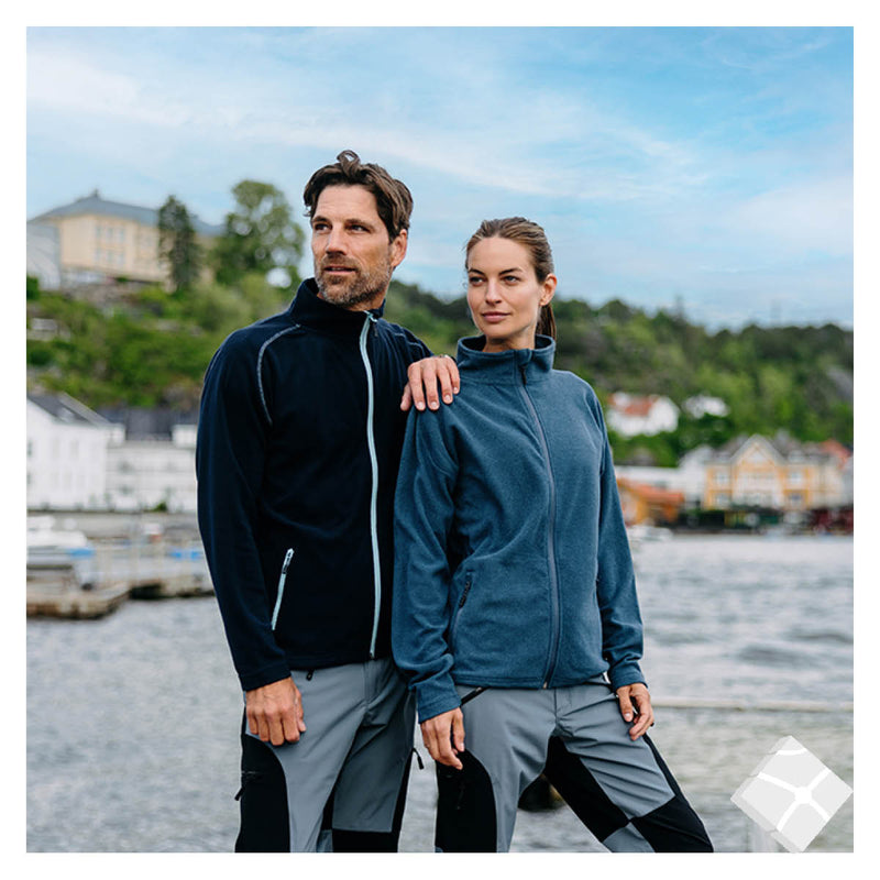 Microfleece jakke til dame Rondane, sort/kornblå