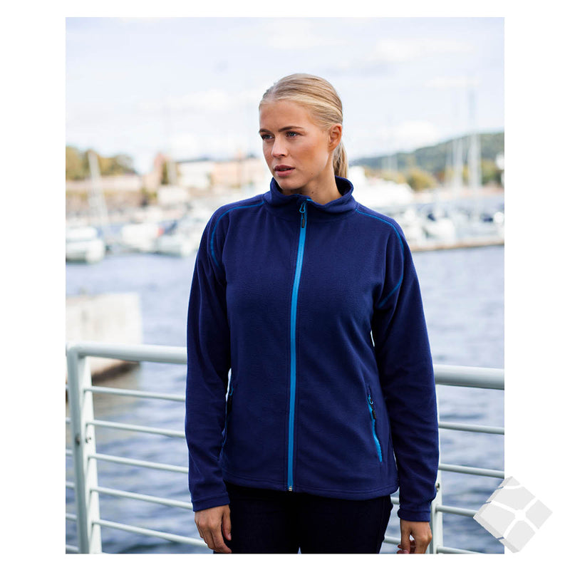 Microfleece jakke til dame Rondane, sort/kornblå