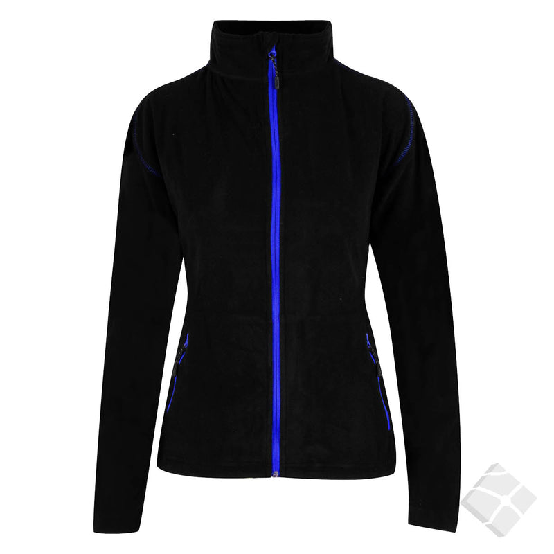 Microfleece jakke til dame Rondane, sort/kornblå