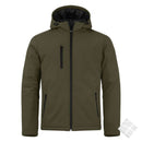 Softshelljakke - Padded Hoody, Fog green