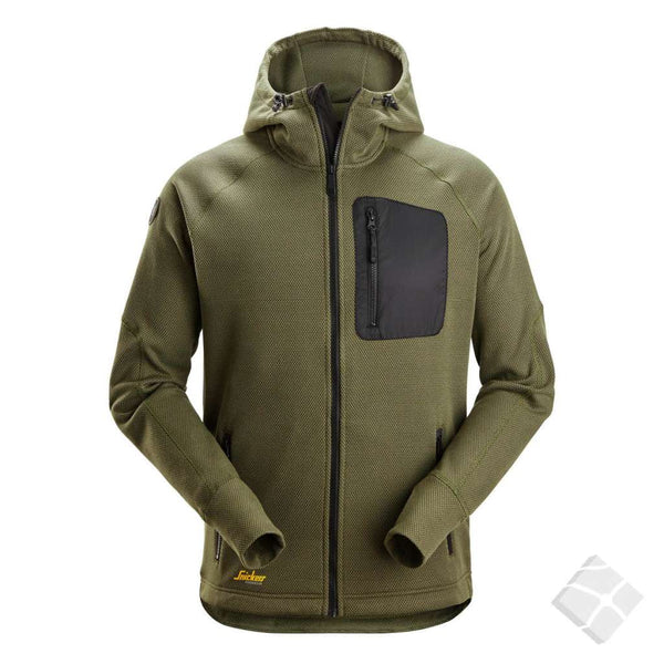 FlexiWork Fleecehettejakke, khaki/green