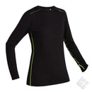 Trøye i merinoull til dame - Vang, sort