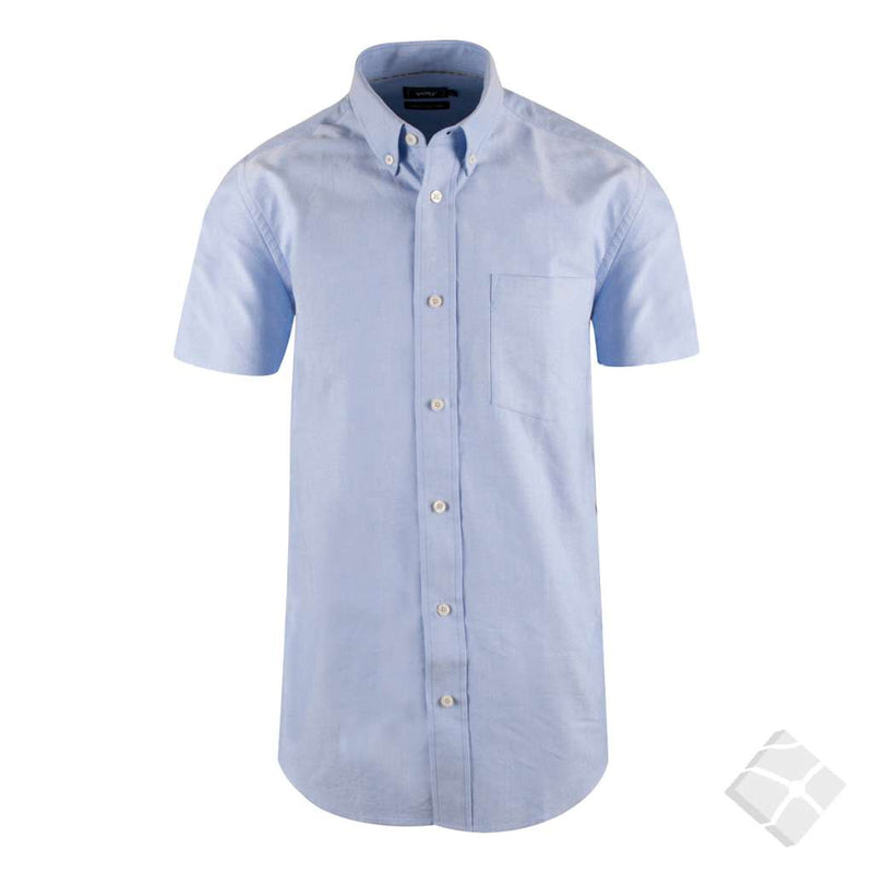 Oxfordskjorte kort arm - Harvard, lys blå