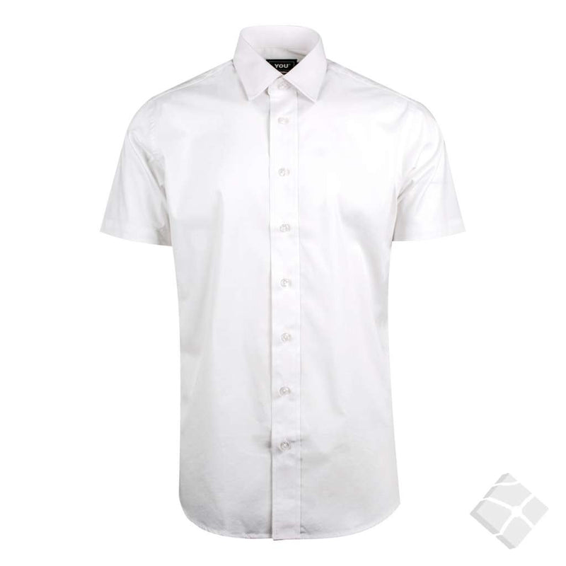 Stretchskjorte kort arm - SanRemo, hvit