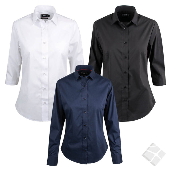 Stretchskjorte Andria lang arm, 3 farger