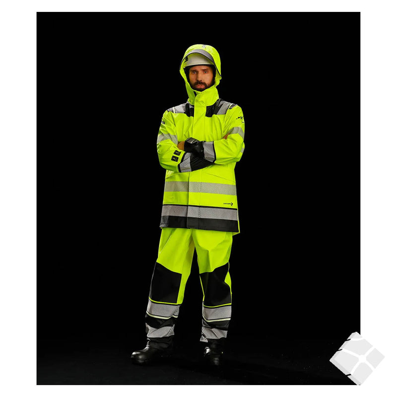 Regnbukse PU Stord KL.2, gul/sort