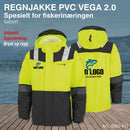 Regnjakke PVC VEGA 2.0, gul/sort
