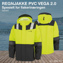 Regnjakke PVC VEGA 2.0, gul/sort
