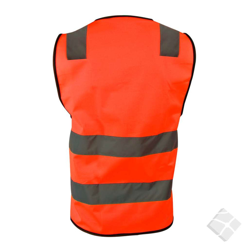 Refleksvest Uppsala m/bryst logo - 10 stk, safety orange