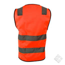 Uppsala refleksvest m/bryst logo, safety orange - 50 stk