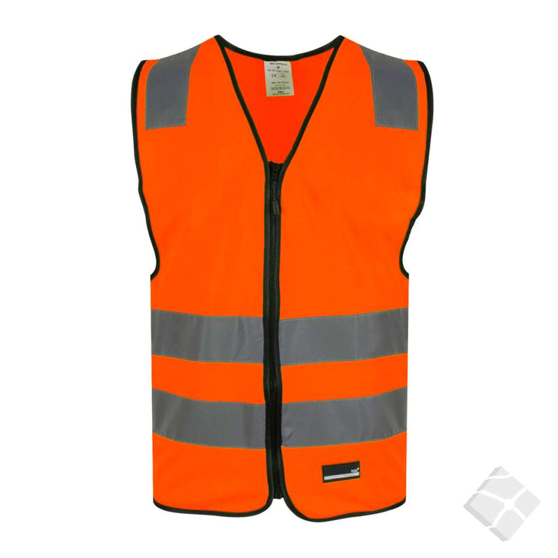 Uppsala refleksvest m/bryst logo, safety orange - 50 stk