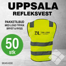 Uppsala refleksvest m/rygg logo, safety gul - 50 stk