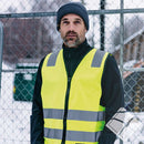 Uppsala refleksvest m/bryst & rygglogo, safety gul - 50 stk