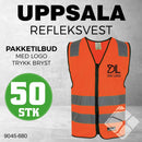 Uppsala refleksvest m/bryst logo, safety orange - 50 stk