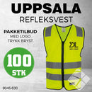 Uppsala refleksvest m/bryst logo, safety gul - 100 stk